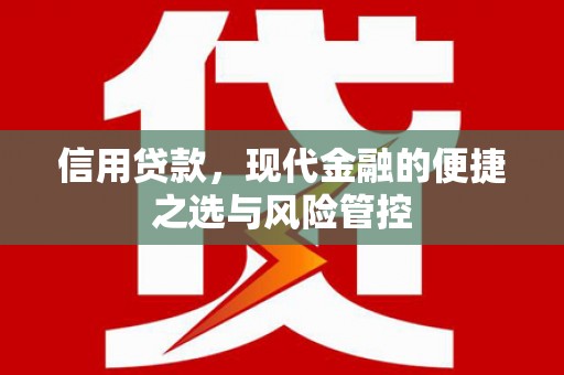 金昌信用贷款，现代金融的便捷之选与风险管控