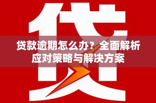 金昌贷款逾期怎么办？全面解析应对策略与解决方案
