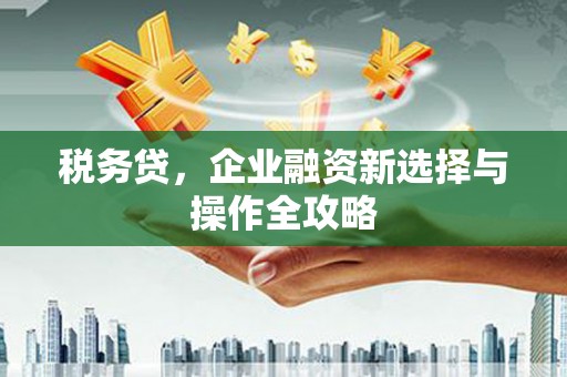 金昌税务贷，企业融资新选择与操作全攻略