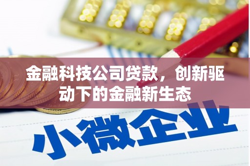 金昌金融科技公司贷款，创新驱动下的金融新生态