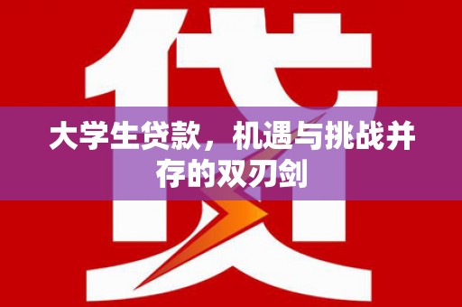 金昌大学生贷款，机遇与挑战并存的双刃剑