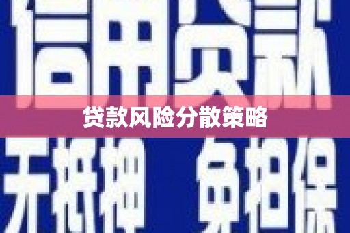 金昌贷款风险分散策略