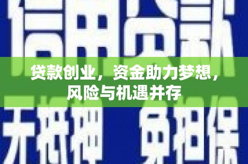 金昌贷款创业，资金助力梦想，风险与机遇并存