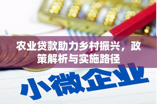 金昌农业贷款助力乡村振兴，政策解析与实施路径