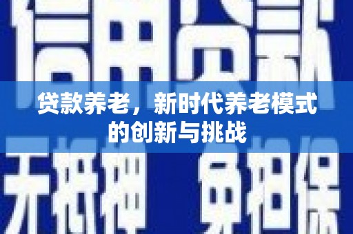 金昌贷款养老，新时代养老模式的创新与挑战