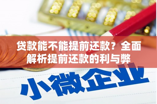金昌贷款能不能提前还款？全面解析提前还款的利与弊