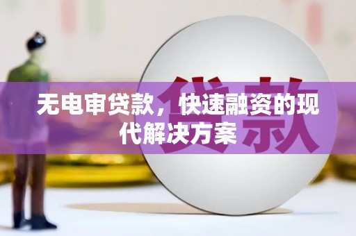 金昌无电审贷款，快速融资的现代解决方案