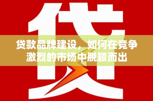 金昌贷款品牌建设，如何在竞争激烈的市场中脱颖而出