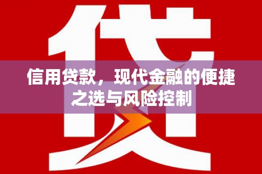 金昌信用贷款，现代金融的便捷之选与风险控制