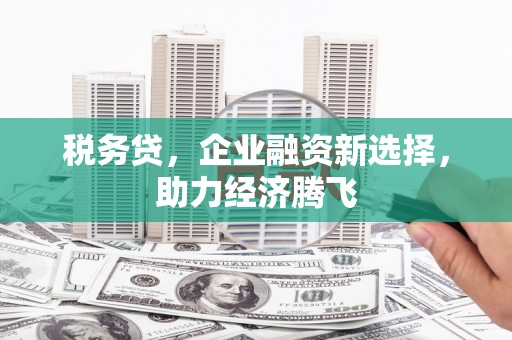 金昌税务贷，企业融资新选择，助力经济腾飞