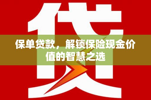 金昌保单贷款，解锁保险现金价值的智慧之选