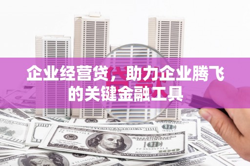 金昌企业经营贷，助力企业腾飞的关键金融工具
