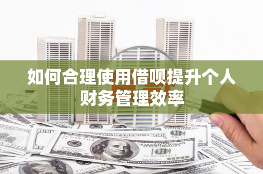 金昌如何合理使用借呗提升个人财务管理效率