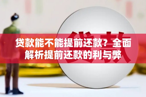金昌贷款能不能提前还款？全面解析提前还款的利与弊