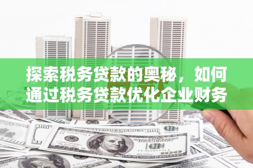 金昌探索税务贷款的奥秘，如何通过税务贷款优化企业财务