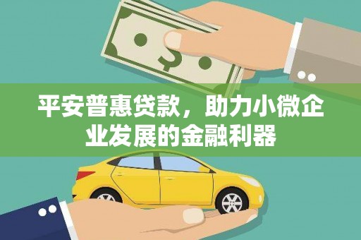 金昌平安普惠贷款，助力小微企业发展的金融利器