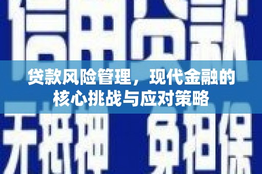 金昌贷款风险管理，现代金融的核心挑战与应对策略
