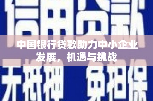 金昌中国银行贷款助力中小企业发展，机遇与挑战