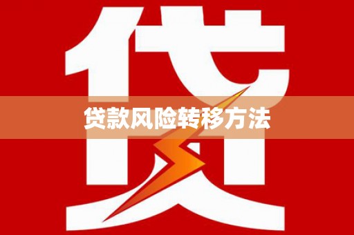 金昌贷款风险转移方法