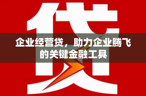 金昌企业经营贷，助力企业腾飞的关键金融工具
