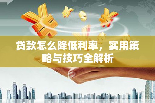 金昌贷款怎么降低利率，实用策略与技巧全解析