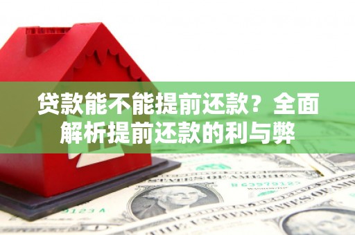 金昌贷款能不能提前还款？全面解析提前还款的利与弊