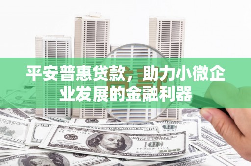 金昌平安普惠贷款，助力小微企业发展的金融利器