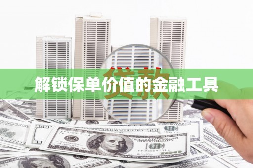 金昌解锁保单价值的金融工具